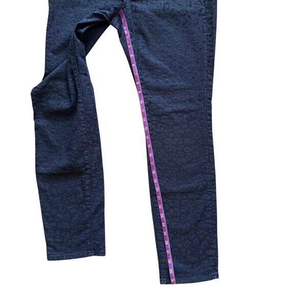 Ann Taylor Jeans Womens 12 Blue Modern Leopard Print Stretch Skinny Denim Pants - Picture 5 of 12